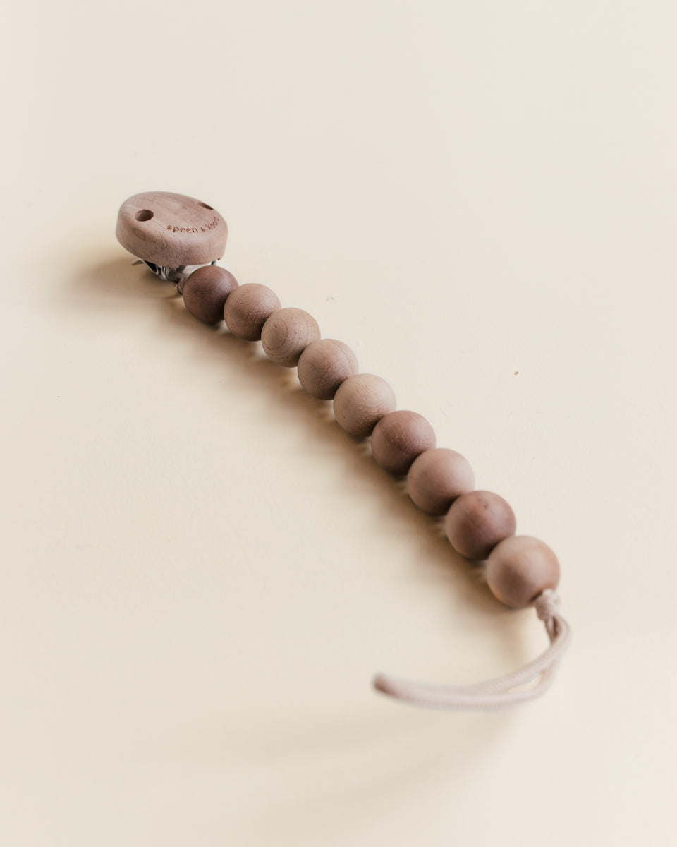 pacifier clip scottie - walnut